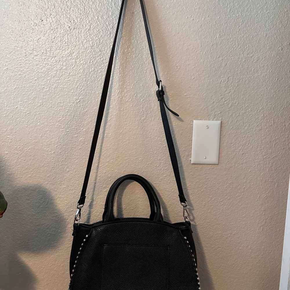 Steve Madden Black Crossbody Bag with Silver Studs